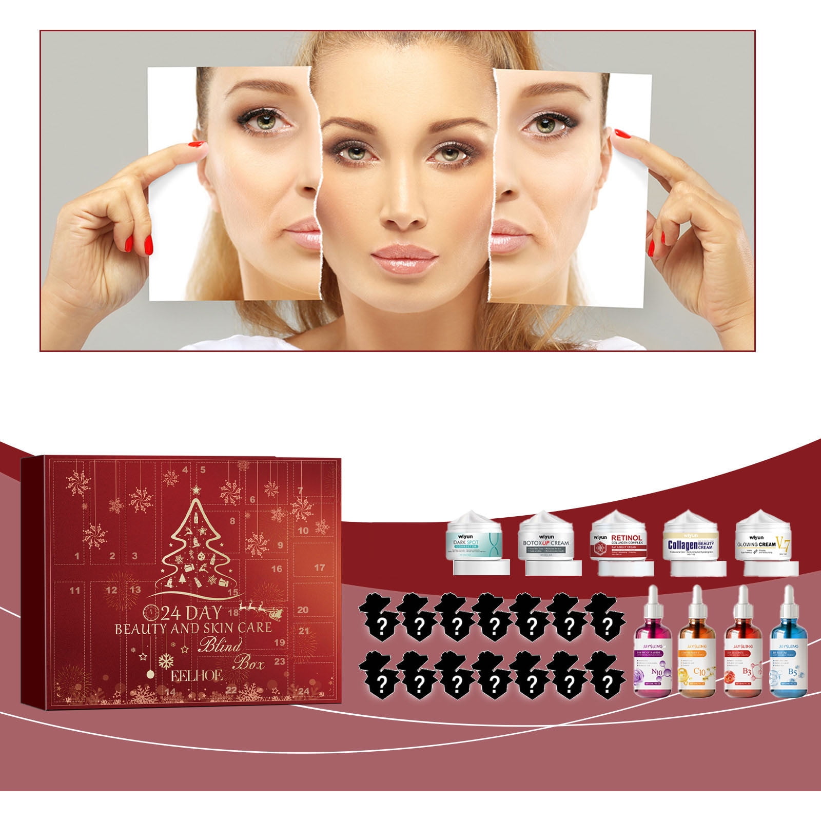 Beauty Advent Calendar 2024, Christmas Beauty Advent Calendar for Adult