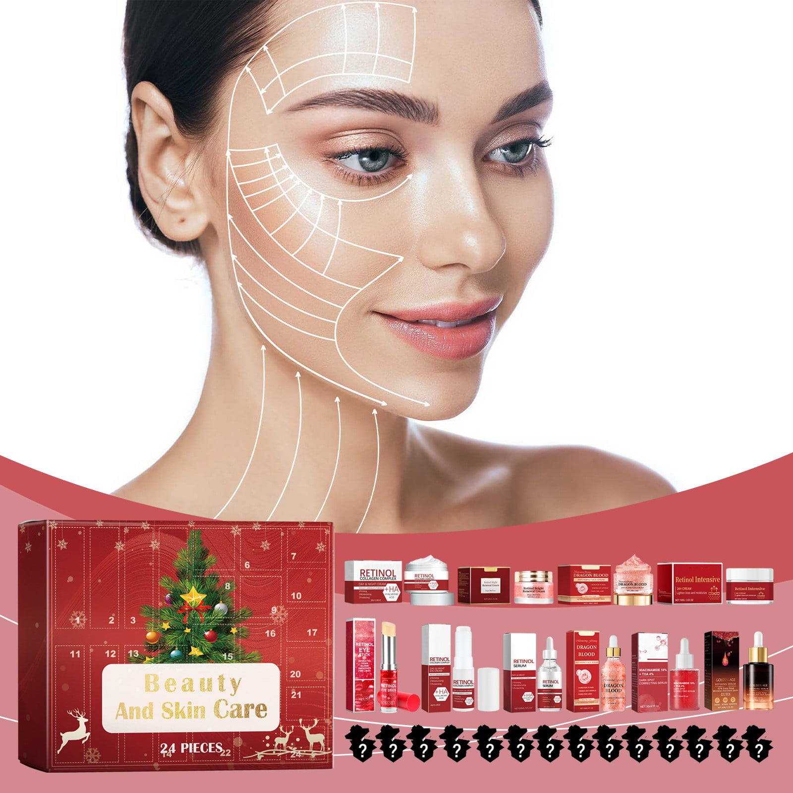Beauty Advent Calendar 2024 Christmas Moisturizing and Hydrating 24 Set