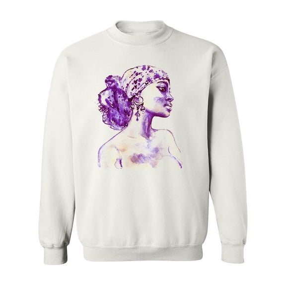 Beauty African Woman Sketch Sweatshirt Women -Image by Shutterstock, Female Small