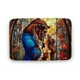 thumbnail image 1 of Beauty And Beast A Welcome Door Mat for Home Entrance Outdoors Mats Entry Rugs Non Slip Coral Velvet Inside Floor Mats 15.7"x23.6", 1 of 9