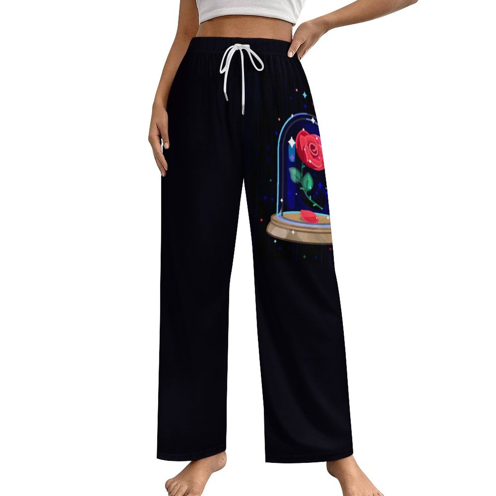 Beauty And Beast Women's Drawstring Pajama Pants Casual Lounge Pants