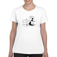 thumbnail image 1 of Beauty And Couch Potato T-Shirt Women -Wilfred Hildonen Designs, Female 4X-Large, 1 of 4