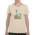 thumbnail image 1 of Beauty And Couch Potato. T-Shirt Women -Wilfred Hildonen Designs, Female Small, 1 of 4