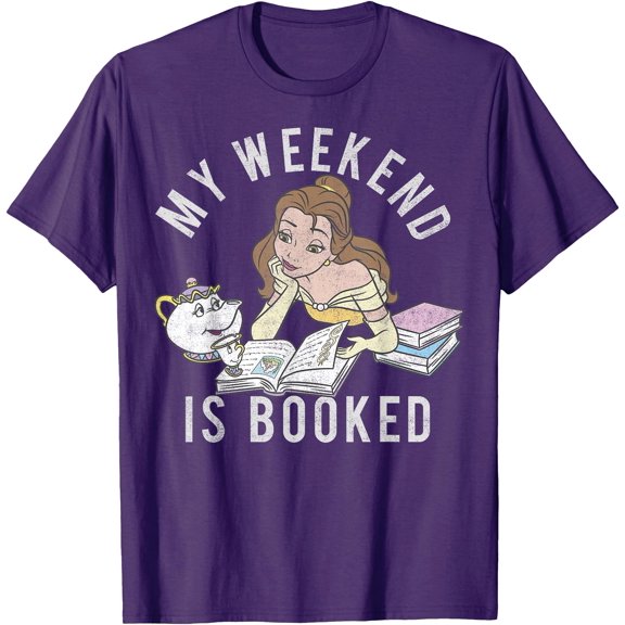 Beauty And The Beast Belle My Weekend Is Booked DTG Print Unisex T-Shirt