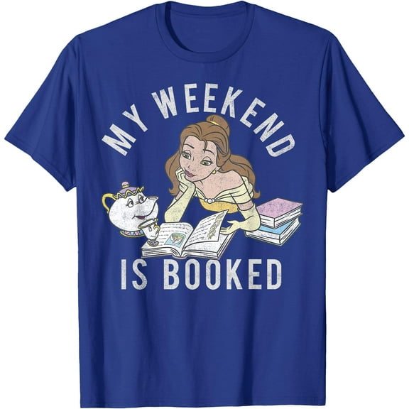 Beauty And The Beast Belle My Weekend Is Booked DTG Print Unisex T-Shirt