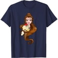 thumbnail image 1 of Beauty And The Beast Belle Portrait DTG Print Unisex T-Shirt,Navy Color,Size YM, 1 of 5