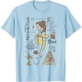 thumbnail image 1 of Beauty And The Beast Characters Sketched DTG Print Unisex T-Shirt, 1 of 5