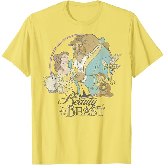Beauty And The Beast Classic Group Shot DTG Print Unisex T-Shirt