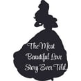 thumbnail image 1 of Beauty And The Beast Wall Art Adhesive Decor | The Most Beautiful Love Story Ever Told - 20" x 20" Walt Disney Quotes Wall Decal | DIY Stick And Peel Kids Bedroom Living Room Vinyl Decoration Sticker, 1 of 4