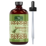 Beauty Aura 100% Pure Eucalyptus Essential Oil - 4 fl oz, Therapeutic Grade Oil - Ideal for Aromatherapy | Made in USA