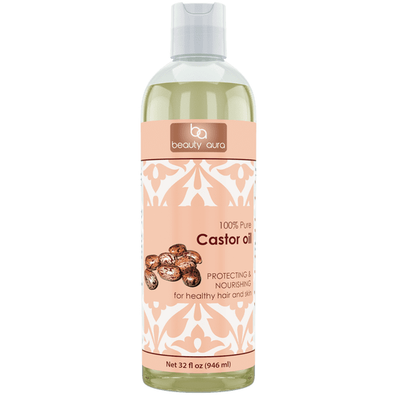 Beauty Aura Pure Castor Oil (32 Fl Oz)