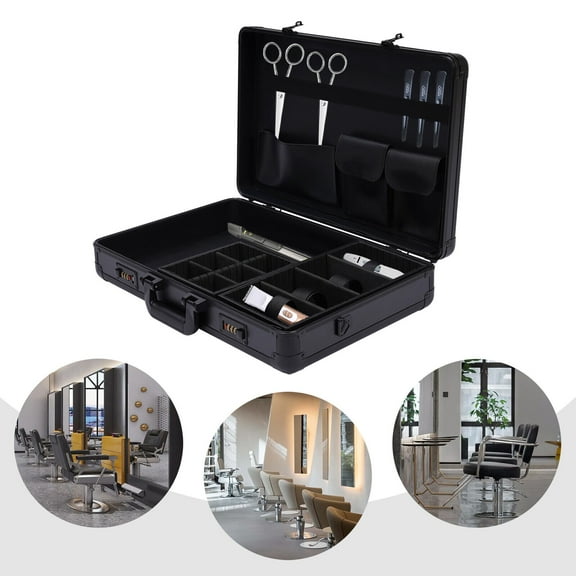 BeautyBarberCase ReinforcedEdges Multi-LayerConstruction Portable with Lock