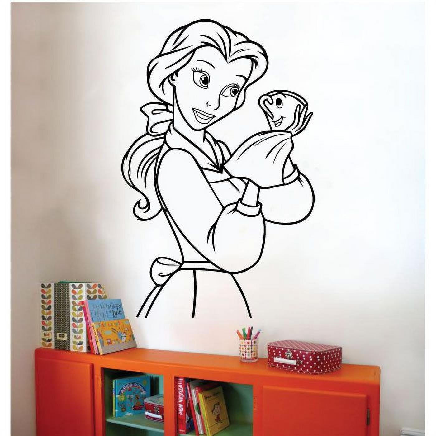 Beauty And The Beast Belle And Chip Potts Beauty And Beast Portrait Silhouette  Belle Disney Princess Disney Movie Vinyl Wall Art Sticker Decal Wall  Decoration Home Kids Room Design Size (30x30 inch) -, image size:1400x1400