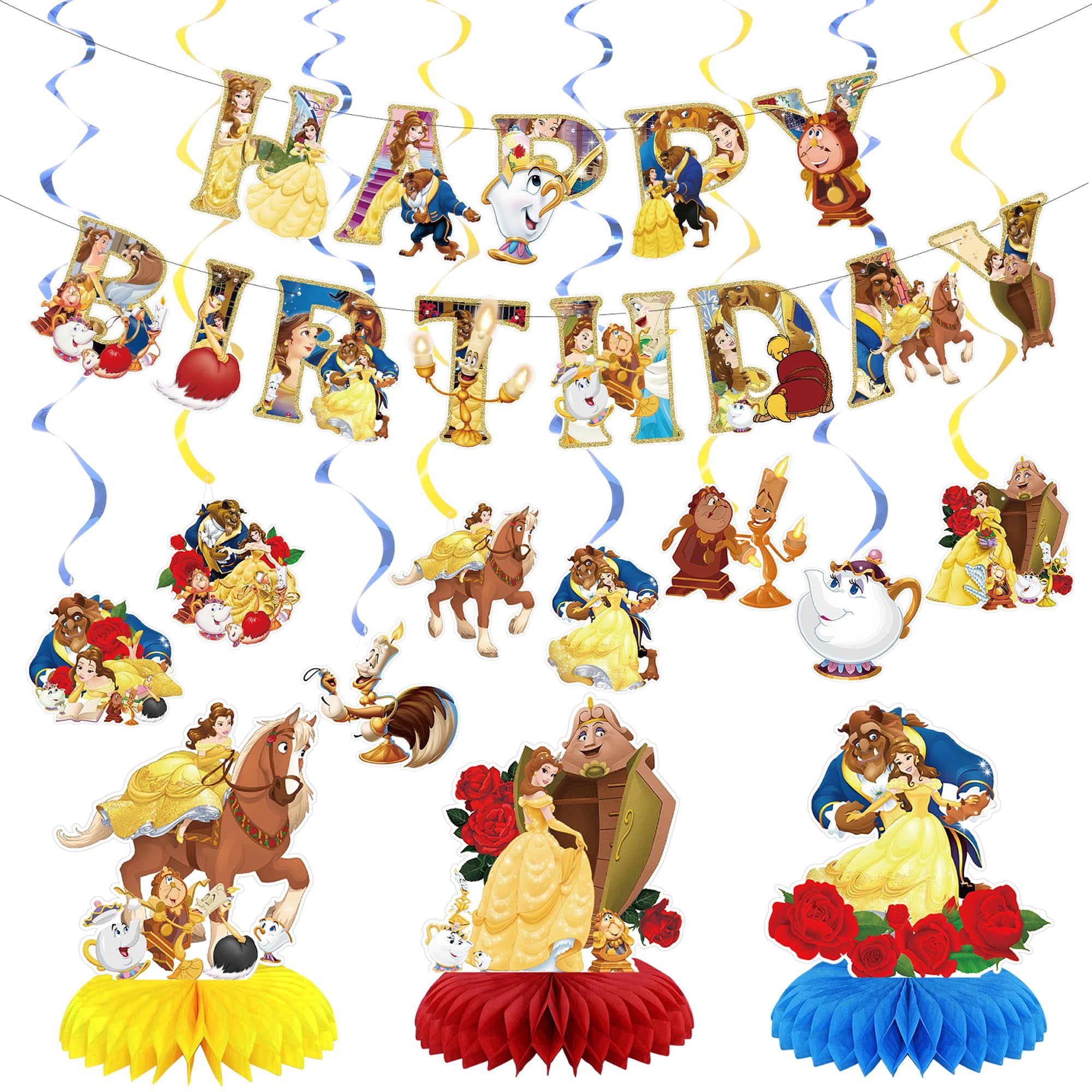 Beauty and the beast party supplies discount