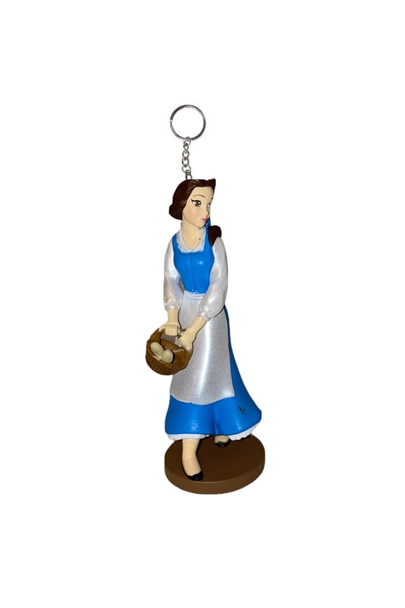 Beauty & Beast Blue Belle Key Ring Keychain Ornament PVC Figure Figurine Charm