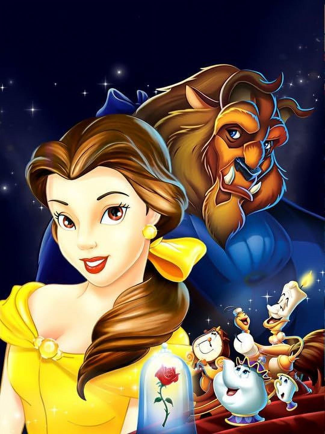 Beauty and the Beast Diamond Art Painting Kits for Adults Diamond Dots Paintings, DIY 5D Paint