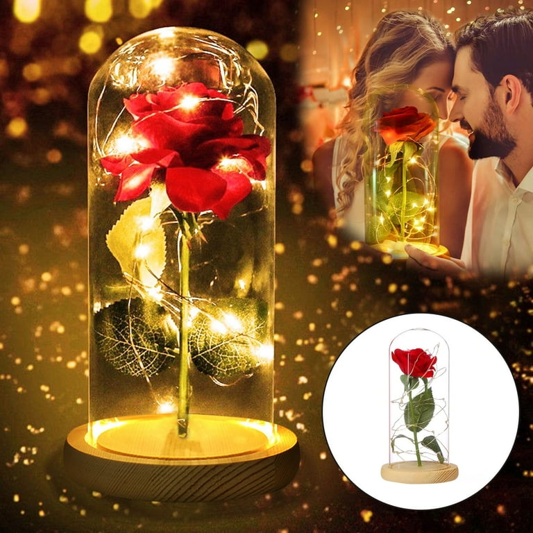 WOWParts Beauty/Beast Rose LED Light, Battery/USB, Remote Control
