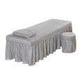 thumbnail image 1 of Beauty Bedsheet, Massage Couch Cover With Hole, Reusable Spa Linens Massage Bed Table Sheets Couches Cover Sheets Gray, 1 of 8