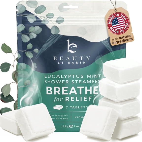Shower Steamers Aromatherapy - USA Made with Natural Ingredients & Eucalyptus Essential Oil, Christmas Stocking Stuffers for Men & Women, Large Shower Bombs, White Elephant Relaxation Spa Gifts