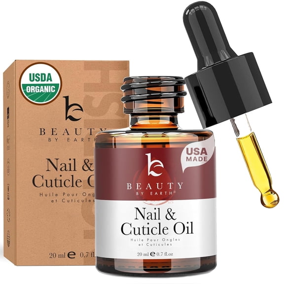 Beauty By Earth Organic Nail & Cuticle Oil, 0.7 fl oz (20 ml)