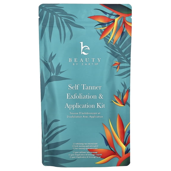 Beauty By Earth Self Tanner Exfoliation & Application Kit , 3 Piece Set