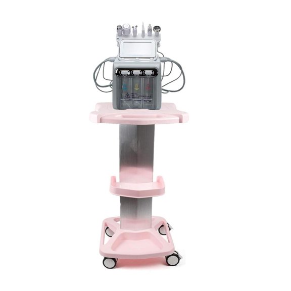 Beauty Cart,Salon Trolley Cart Stand Beauty Instrument Tray Rolling Cart with Wheel,Large Load 33lbs,Aluminum,