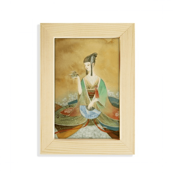 Beauty Chinese Antique Illustrator Desktop Display Photo Frame Picture Art Painting 5x7 inch