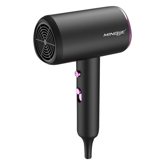 Beauty Under $15 Hair Dryer, Lightweight Travel Hair Dryer For Normal And Curly Hair, Including Curly Hair Styling Nozzle Hair Dryer Smart Inverter High Power Black