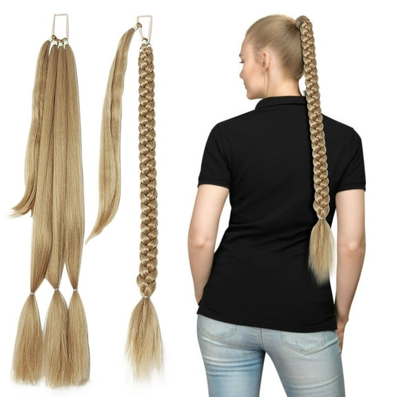 Beauty Under $15 Ponytail Braid Extensions Braid, Hair Extension Braid Synthetic Hair For Braiding Ponytail Hair Extensions, Long Hairpiece For Women 80 Cm Gold