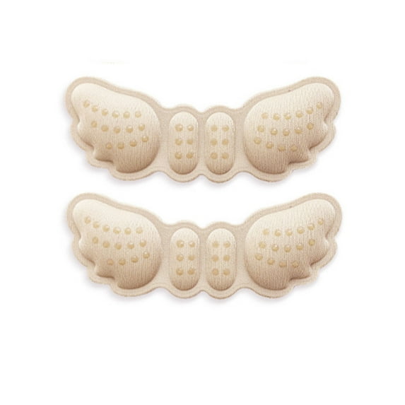 Beauty Clearance Under $15 2 Pairs Protector Abreast Heel Pads For Loose Shoes Big Inserts Heel Beige