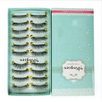 Beauty Clearance Under $15 Eyelashes 3D Eyelashes Thick Eyelashes 10 Pairs Pack High-Grade Fiber Black