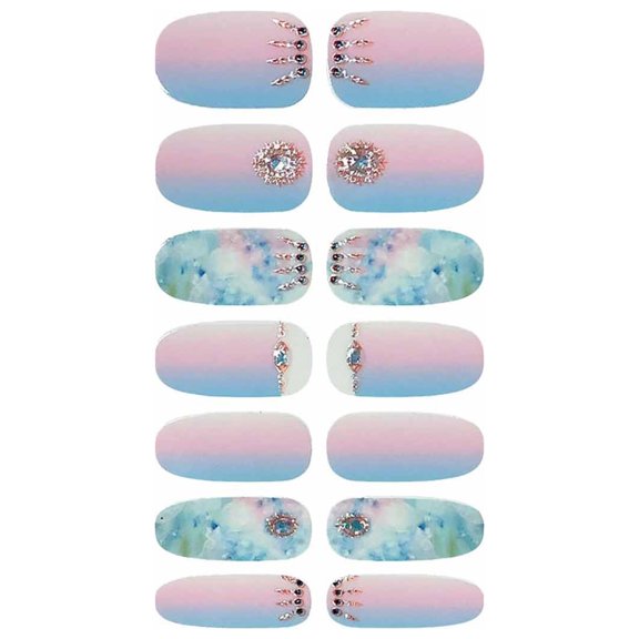Beauty Under $15 Nail Sticker Full Gradient Finished Nail Polish Film Nail Sticker Multicolor