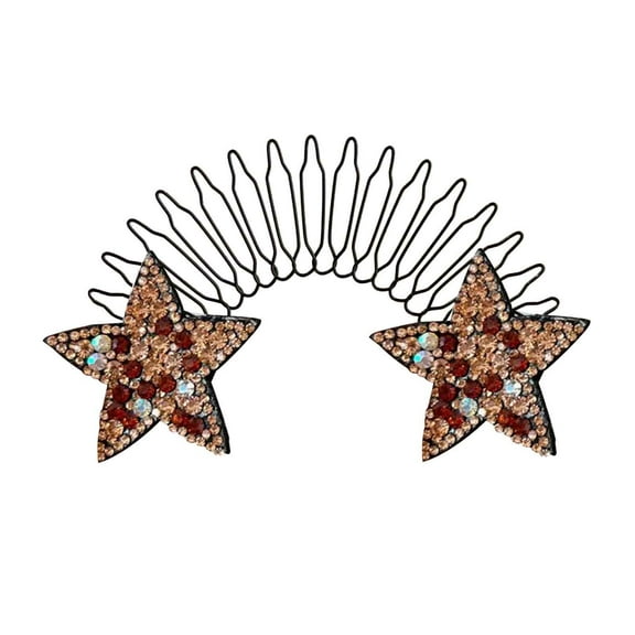 Beauty Clearance Under $15 The Back Of The Head Is Fixed With An Invisible Hairpin And A Band Of Colored Star Hair Fashion Elastic Star Hair Clip D