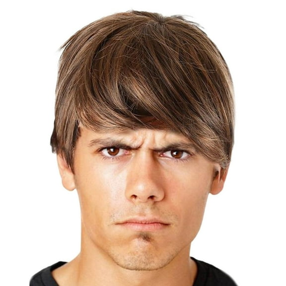 Beauty Clearance Under $15 Three Colors Optional Fashion Man Short Cruly Men'S Wig Cool Wig Brown
