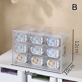 Beauty Contact Lens Storage Box Daily Disposable Contact Lens Cabinet Multi-Grid Large Capacity Eye Rack Transparent Storage Box