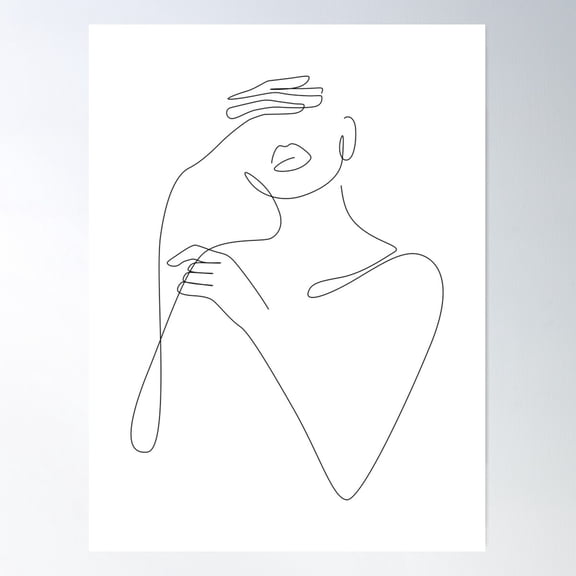 Beauty Contour Poster Wall Art, Modern Wall Decor For Living Room Bedroom, 8x12 UNFRAMED