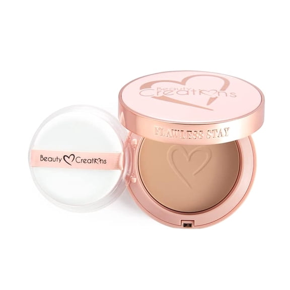 Beauty Creations - Flawless Stay Powder Foundation, FSP 5.0, Buildable Pressed Powder Compact