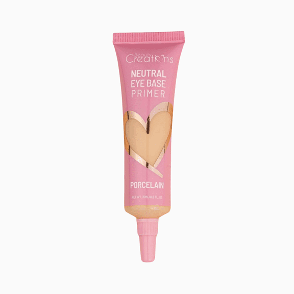Beauty Creations - Neutral Eye Base Primer, Porcelain, Creamy Buildable Coverage, Prevents Shadow Fallout, 15 ml