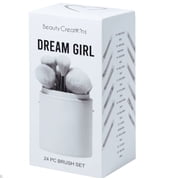 Beauty Creations - Dream Girl Makeup Brush Set, Synthetic Hair, White Travel Case, 24 Pieces