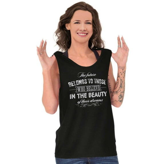 Beauty Dreams Cute Inspirational Tank Top Tee Shirt Women Brisco Brands L