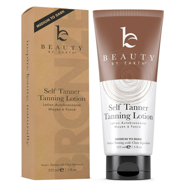 Beauty by Earth Self Tanner Made with Organic Aloe Vera & Shea Butter