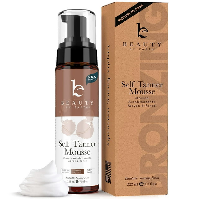 Beauty by Earth Vegan Self Tanner Mousse Organic Botanical