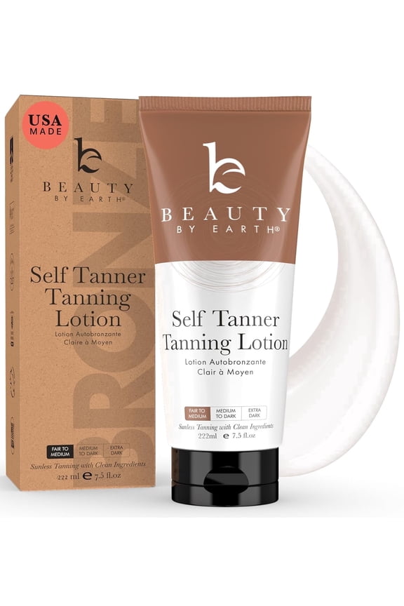 Self Tanner Tanning Lotion - Fair to Medium Fake Tan Self Tanning Lotion for Body, Gradual Tanning Lotion Self Tanner for Natural Looking Self Tan, Sunless Tanner Tan Lotion