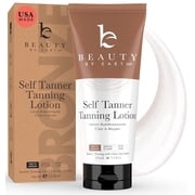 Beauty by Earth Self Tanner Body Lotion - USA Made with Natural and Organic Ingredients Gradual Sunless Tanner for Natural Looking Tan, Fair to Medium, 7.5 oz