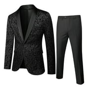 Beauty Emily Men Blazer Suit Jacket Pants Dinner Party Prom Wedding Stylish Tuxedo