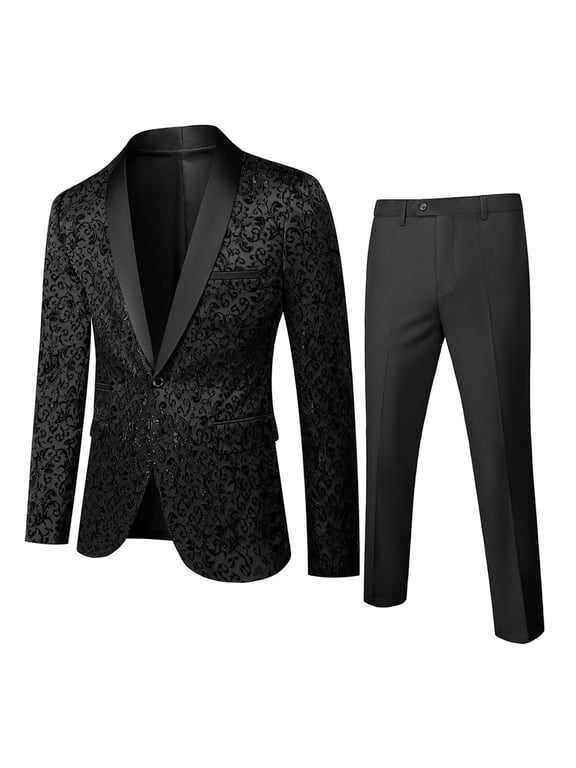 Beauty Emily Men Blazer Suit Jacket Pants Dinner Party Prom Wedding Stylish Tuxedo