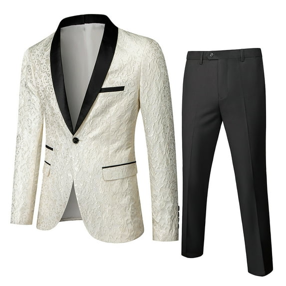 Beauty Emily Men Blazer Suit Jacket Pants Dinner Party Prom Wedding Stylish Tuxedo