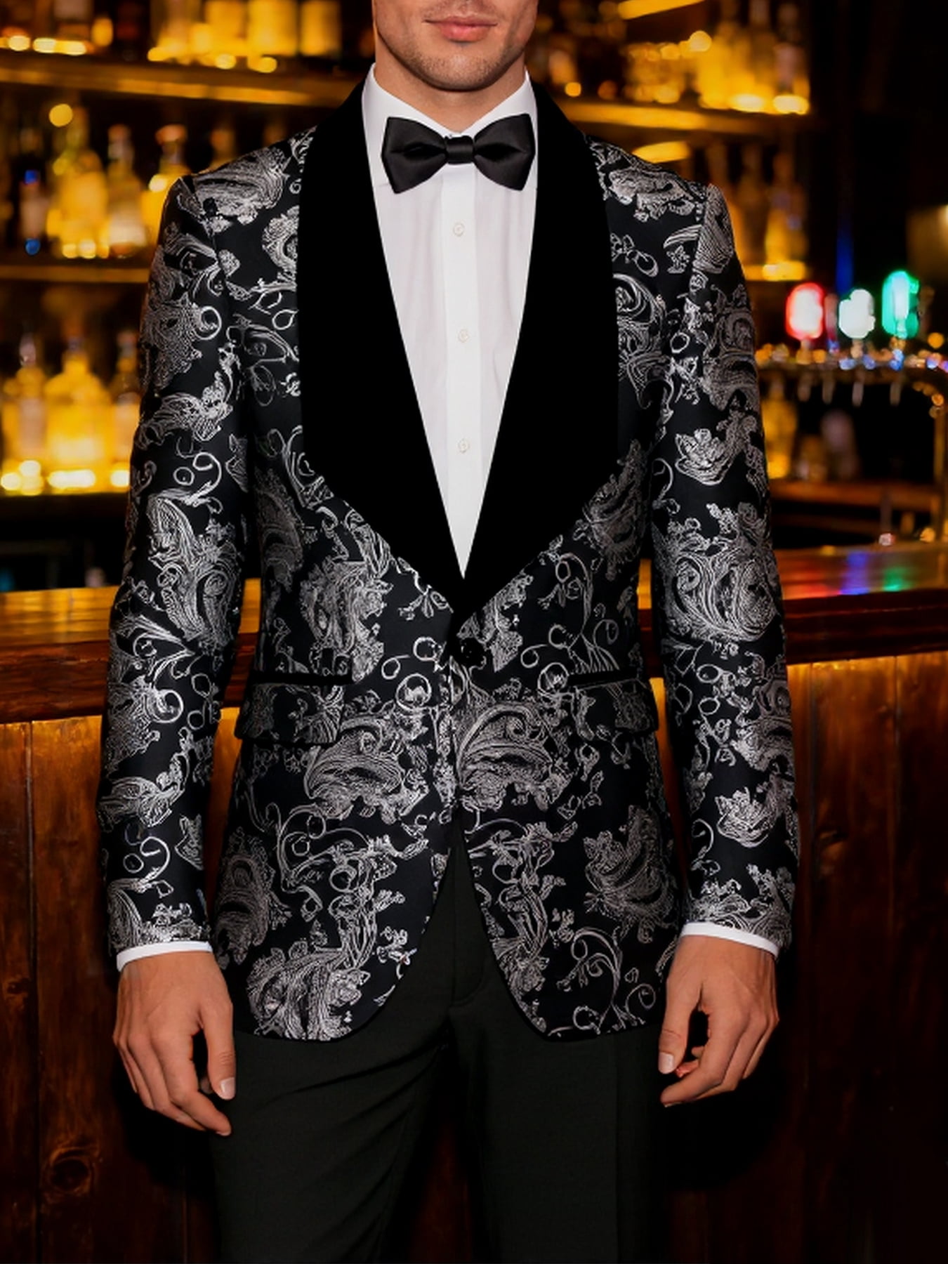 Bohemian print lace-up two-piece suit main image 1