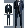 thumbnail image 1 of Beauty-Emily Men’s 3-Piece Luxury Rhinestone Suit, Slim Fit Single-Breasted Blazer, Vest & Pants Set, Formal Attire for Prom, Wedding, Party & Banquet, 1 of 8