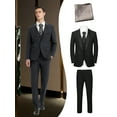thumbnail image 1 of Beauty-Emily Men's 4-Piece Boutique Wedding Tailcoat Set, Jacket, Vest, Pants & Champagne Handkerchief, Formal British Style Suit for Groom, Prom, Party & Business Events, 1 of 7